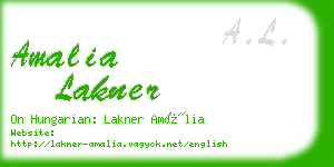 amalia lakner business card
